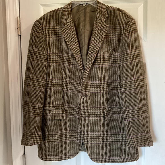 Rare,Vintage,Polo by Ralph Lauren,Made in Italy,Wool,Houndstooth Blazer,42R - Picture 1 of 8